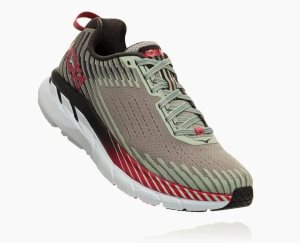 Hoka One One Women's Clifton 5 Walking Shoes Green - AU LYIJ